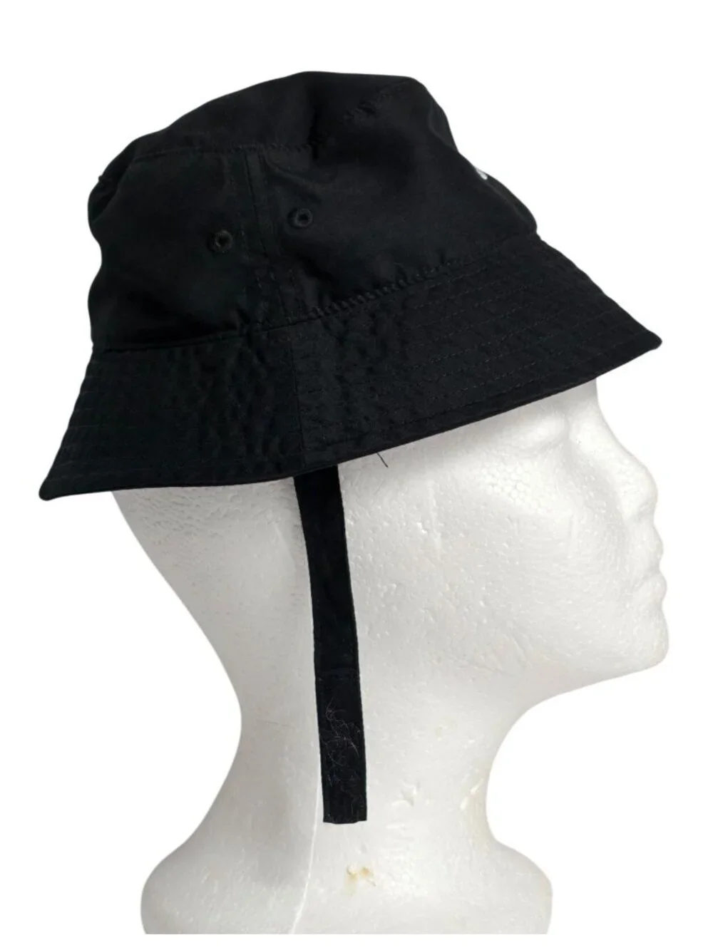 Nike Infant Apex Bucket Hat Black White Swoosh Chin Strap Embroidered Baby Beach